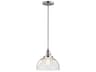 Avery 1-Light Chrome Glass Dome Round Mini Pendant