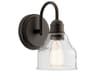 Avery 1-Light Olde Bronze Glass Wall Sconce