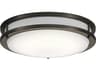 Avon 1-Light Olde Bronze LED Round Flush Mount