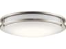 Avon 1-Light Brushed Nickel LED Round Flush Mount