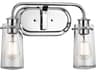 Braelyn 2-Light Chrome Glass Vanity Light