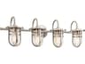 Caparros 4-Light Brushed Nickel Glass Vanity Light