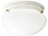 Ceiling Space 1-Light White Bowl Round Flush Mount