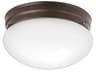 Ceiling Space 2-Light Olde Bronze Bowl Round Flush Mount