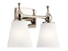 Cosabella 2-Light Polished Nickel Glass Vanity Light