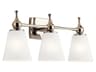 Cosabella 3-Light Polished Nickel Glass Vanity Light