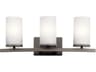 Crosby 3-Light Olde Bronze Glass Vanity Light