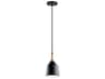 Danika 1-Light Black Bell Mini Pendant