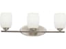 Eileen 3-Light Brushed Nickel Glass Vanity Light