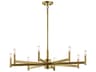 Erzo 8-Light Natural Brass Candelabra Linear Chandelier