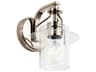 Everett 1-Light Polished Nickel Glass Wall Sconce