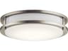 1-Light Brushed Nickel LED Round Flush Mount