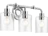 Gunnison 3-Light Chrome Glass Vanity Light
