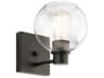 Harmony 1-Light Olde Bronze Glass Wall Sconce