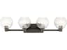 Harmony 4-Light Olde Bronze Glass Vanity Light