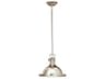 Hatteras Bay 1-Light Polished Nickel Glass Round Mini Pendant