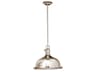 Hatteras Bay 1-Light Polished Nickel Glass Round Pendant
