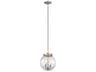 Holbrook 2-Light Brushed Nickel Glass Globe Mini Pendant