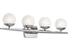 Jasper 4-Light Chrome Glass Vanity Light
