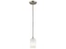 Joelson 1-Light Brushed Nickel Glass Cylinder Mini Pendant