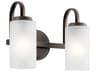 Kennewick 2-Light Olde Bronze Glass Vanity Light