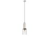 Kimrose 1-Light Polished Nickel Glass Cylinder Mini Pendant