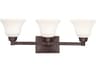 Langford 3-Light Olde Bronze Glass Vanity Light