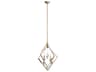 Layan 4-Light Polished Nickel Crystal Glass Geometric Pendant