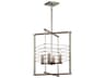Lente 4-Light Brushed Nickel Brown Pendant