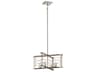 Lente 4-Light Brushed Nickel Brown Pendant