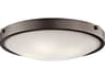 Lytham 4-Light Olde Bronze Glass Round Flush Mount