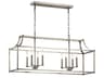 Morrigan 8-Light Brushed Nickel Linear Island Pendant