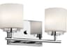 O Hara 2-Light Chrome Glass Vanity Light