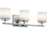 O Hara 3-Light Chrome Glass Vanity Light