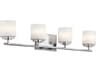 O Hara 4-Light Chrome Glass Vanity Light