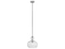 Riviera 1-Light Brushed Nickel Glass Geometric Mini Pendant