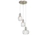 Riviera 3-Light Brushed Nickel Glass Geometric Pendant