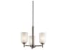 Shailene 3-Light Brushed Nickel Glass Bell Chandelier