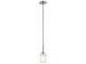 Shailene 1-Light Brushed Nickel Glass Bell Mini Pendant