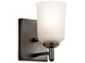Shailene 1-Light Olde Bronze Glass Wall Sconce
