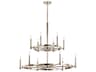 Tolani 12-Light Polished Nickel Candelabra Round Tiered Chandelier