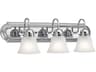 3-Light Chrome Glass Vanity Light