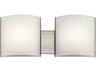 2-Light Brushed Nickel LED Vanity Light