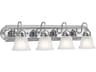4-Light Chrome Glass Vanity Light