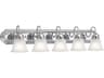 5-Light Chrome Glass Vanity Light