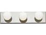 3-Light Chrome Glass Vanity Light