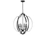 Voleta 6-Light Black Candelabra Geometric Chandelier