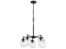Winslow 5-Light Black Glass Cylinder Chandelier