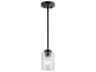 Winslow 1-Light Black Glass Cylinder Mini Pendant