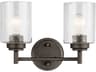 Winslow 2-Light Olde Bronze Glass Vanity Light